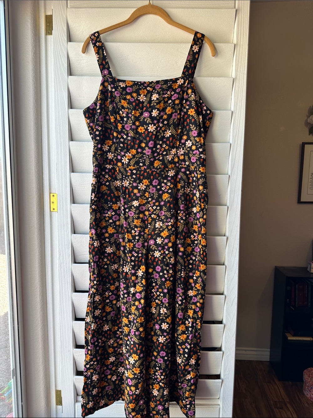 ModCloth Princess Highway Floral Rayon Mod Open Back Pants Romper Jumpsuit 12